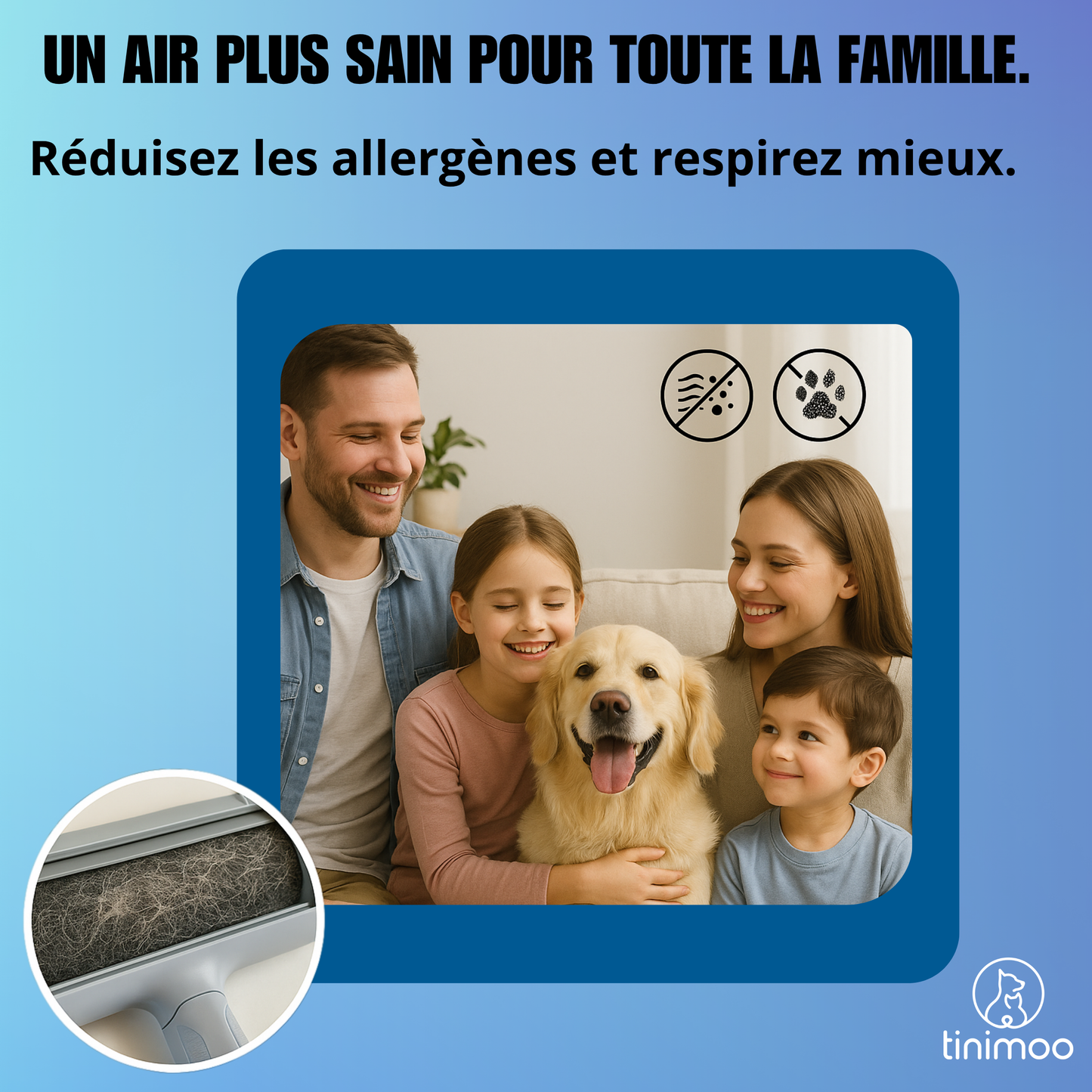 Brosse Anti Poils Animaux réutilisable + Mini Rouleau Offert