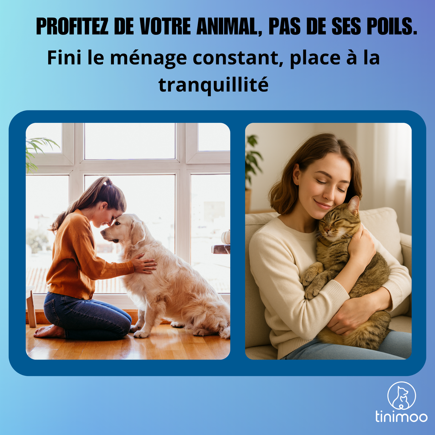 Brosse Anti Poils Animaux réutilisable + Mini Rouleau Offert